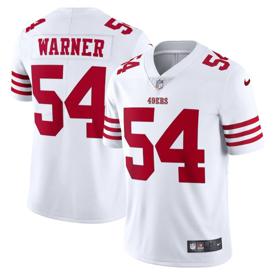 Men San Francisco 49ers #54 Fred Warner Nike White Vapor Limited NFL Jersey